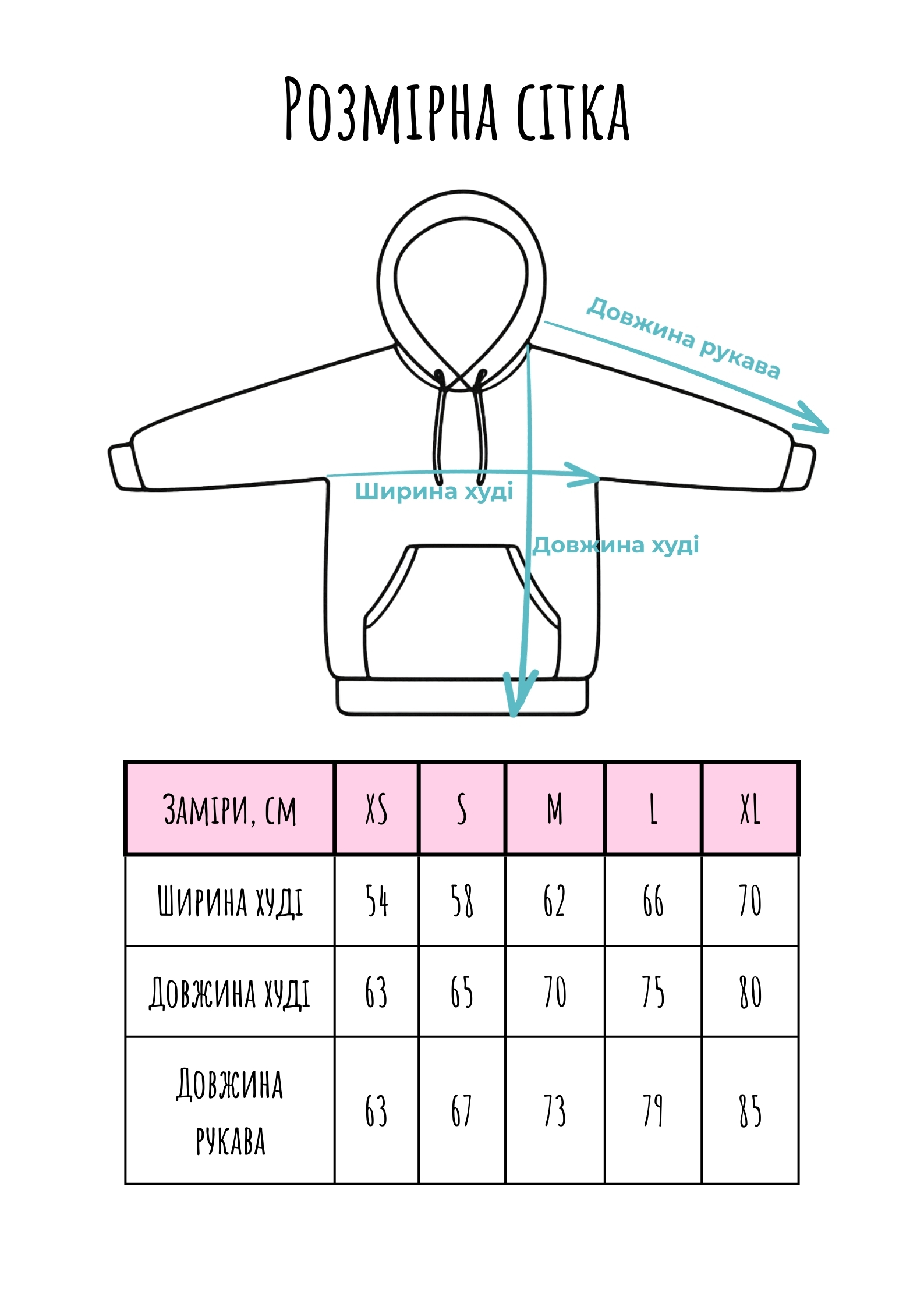 Як обрати розмір худі